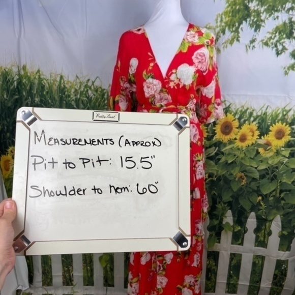 BCBG Scarlett Rose Floral Flutter Maxi Dress XS - Picture 17 of 17